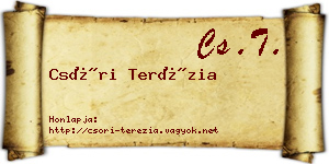 Csóri Terézia névjegykártya