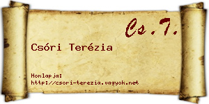 Csóri Terézia névjegykártya